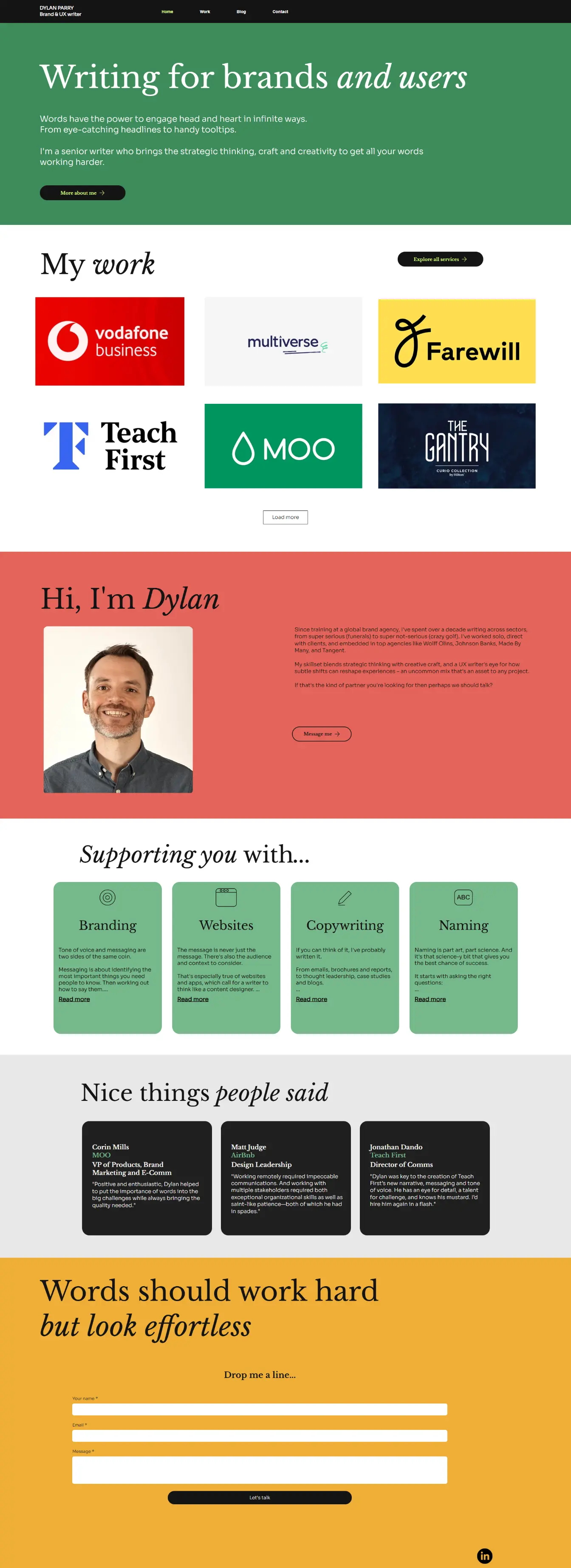 Dylan Parry — website by Websylime