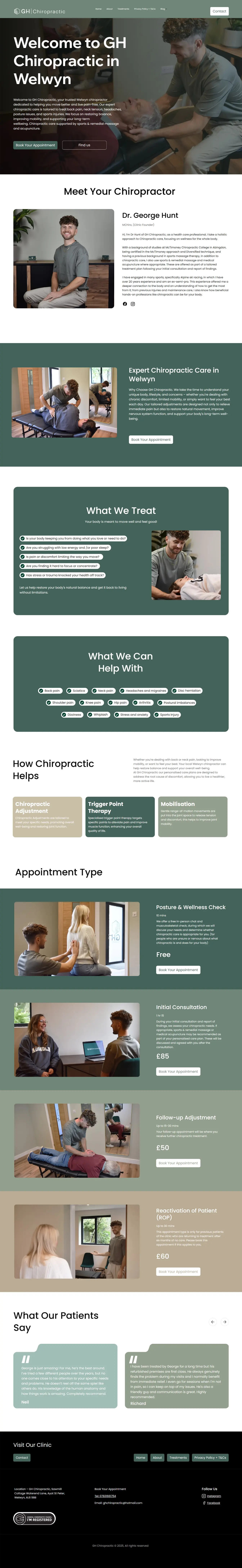 GH Chiropractic — website by Websylime