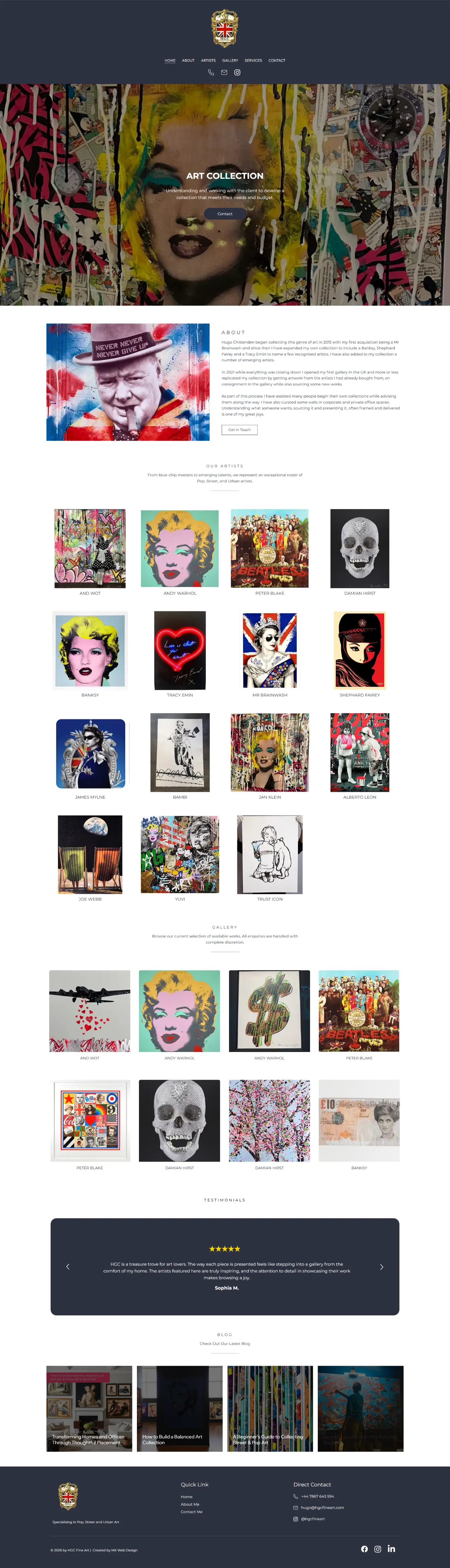 HGC Fine Art — website by Websylime