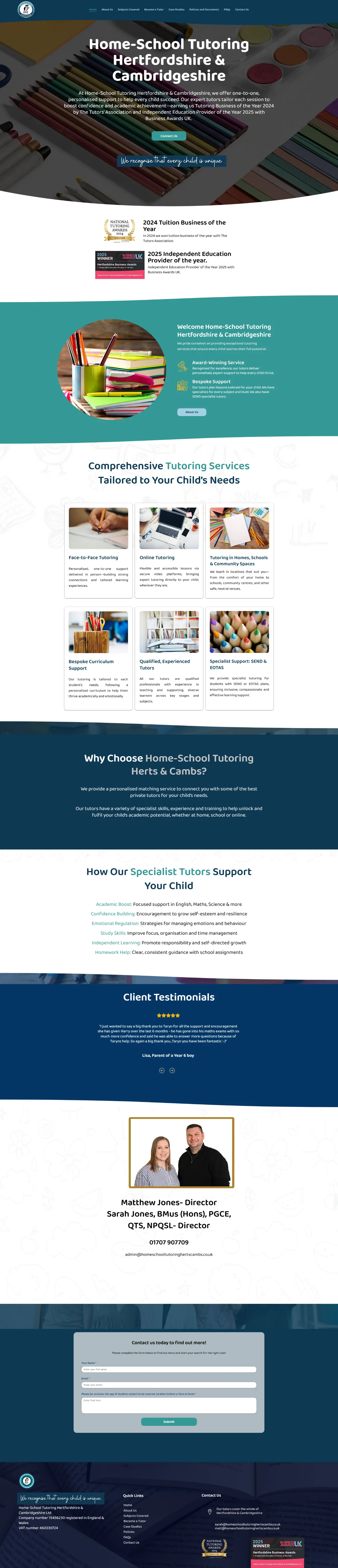 Home-School Tutoring — website by Websylime
