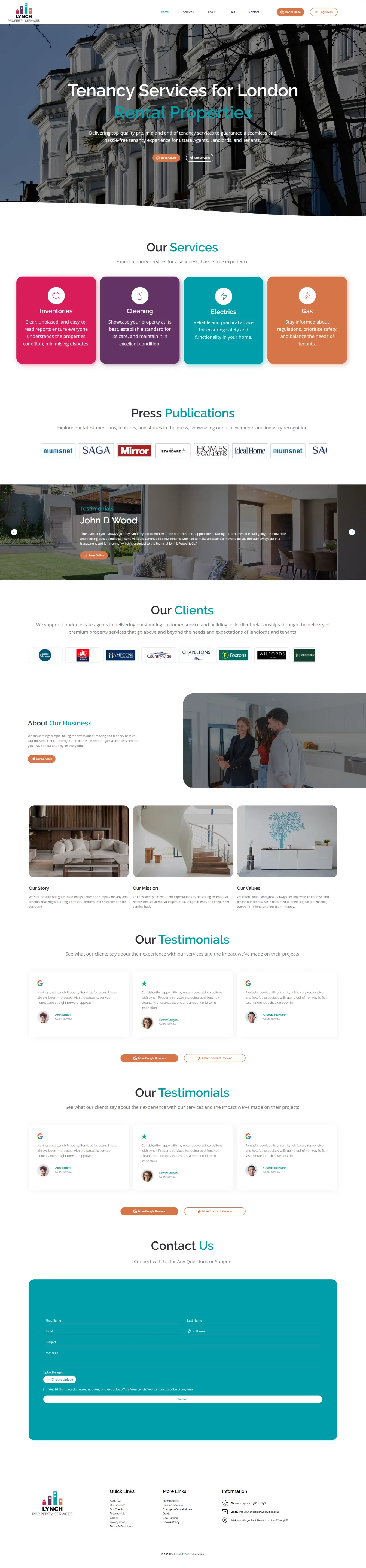 Lynch Property Services — website by Websylime