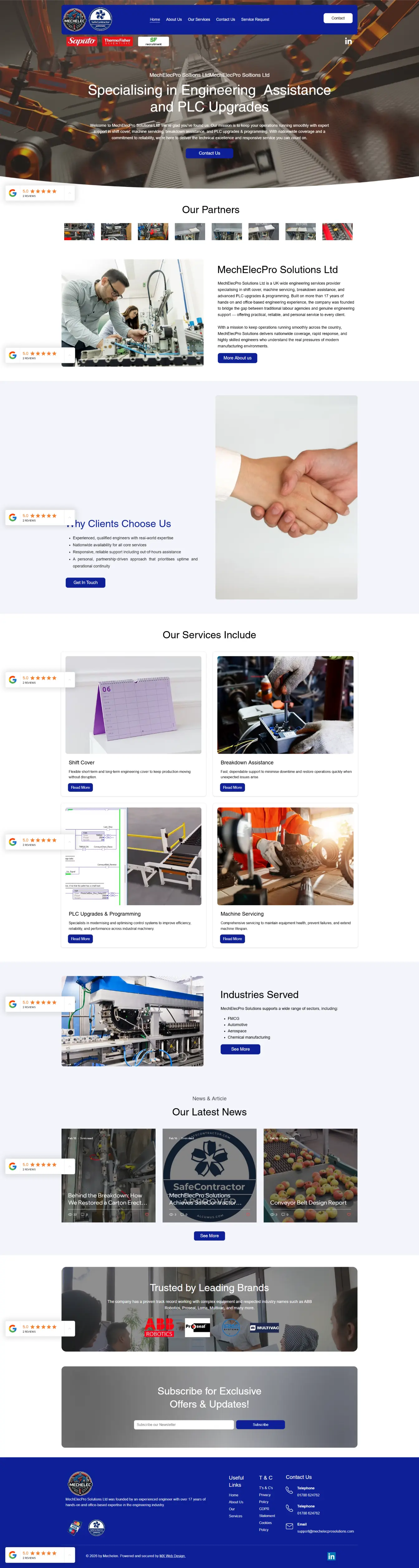 MechElecPro Solutions — website by Websylime