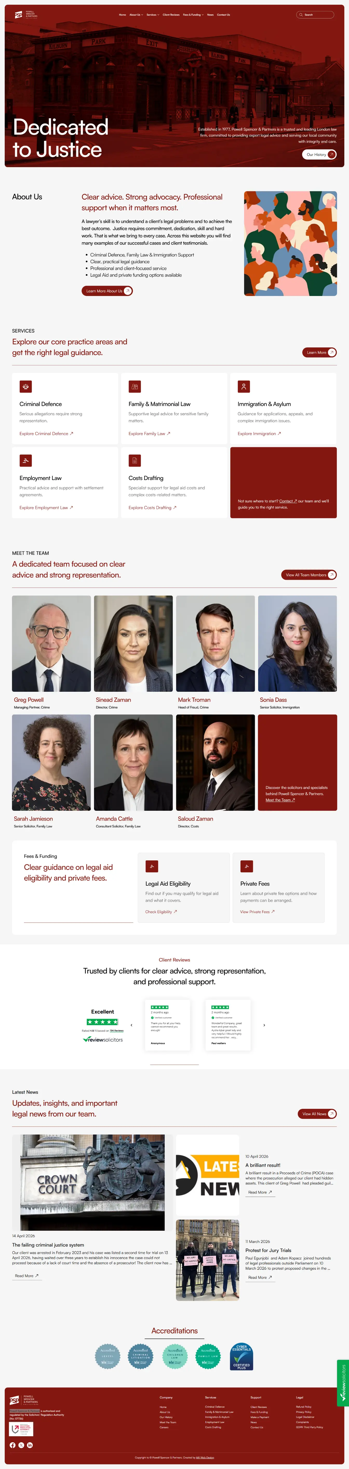 Powell Spencer & Partners — website by Websylime