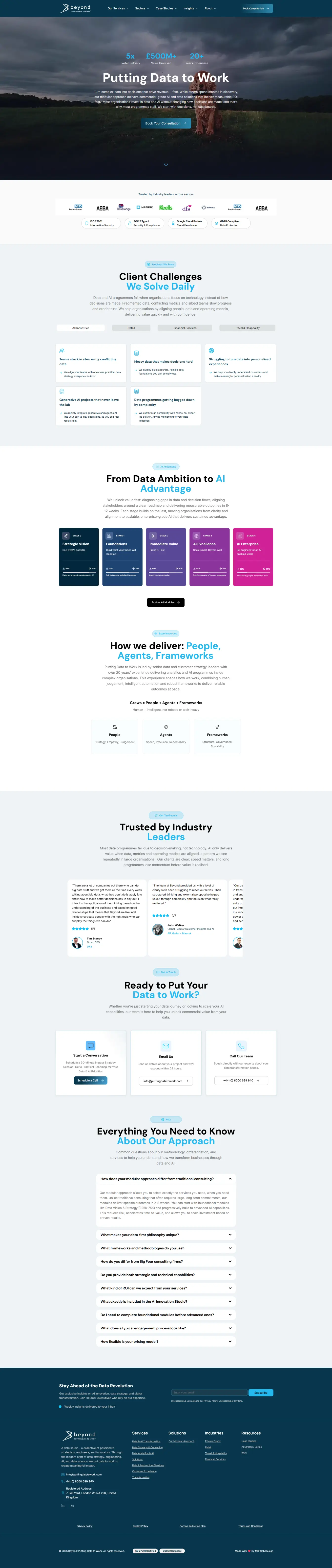 Putting Data to Work — website by Websylime