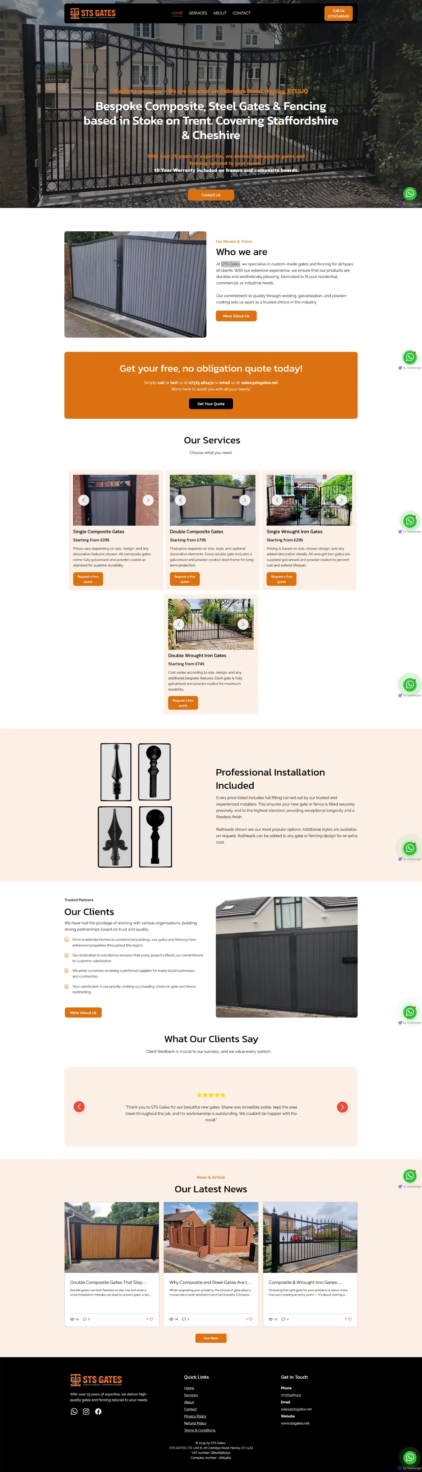 STS Gates — website by Websylime