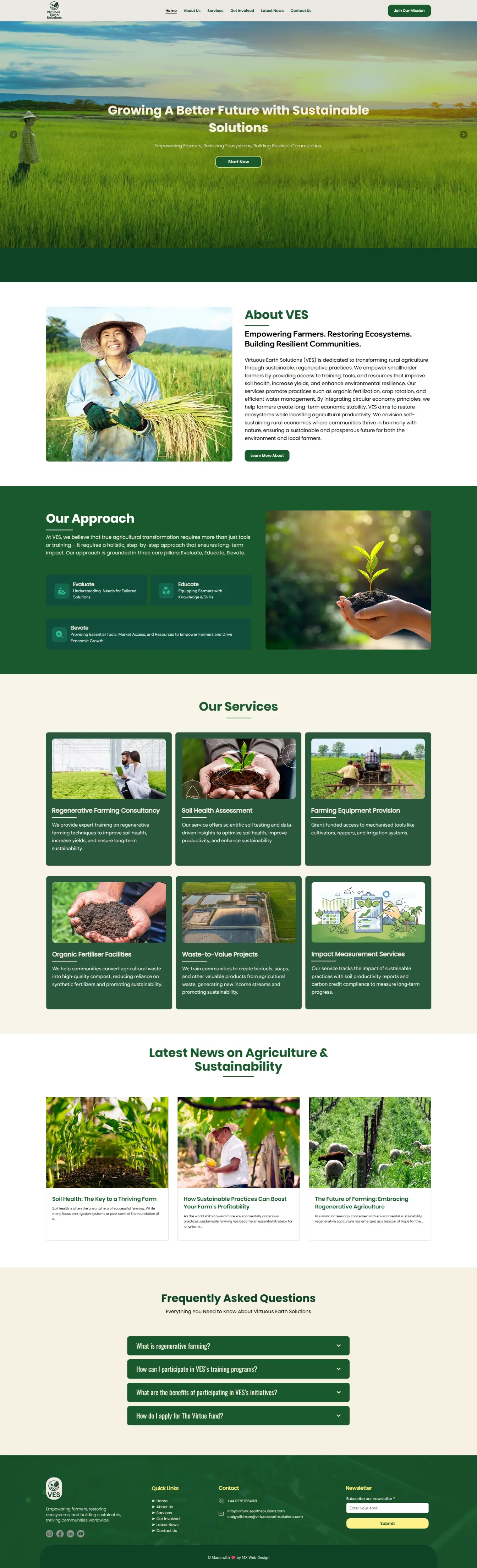 Virtuous Earth Solutions — website by Websylime